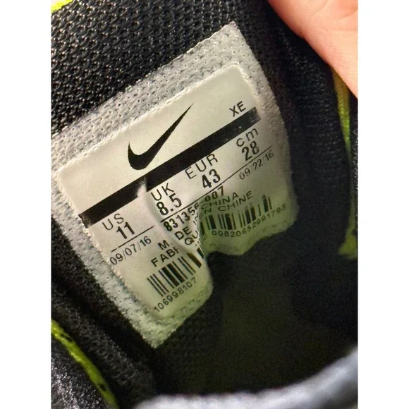 Nike Air Zoom Pegasus 33 Womens 11 Gray Volt Running Trainer Gym Athletic Shoe - Picture 7 of 7